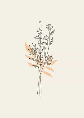 Minimalist Floral Line Art