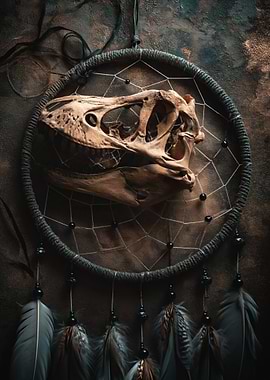 Dinosaur Skull Dreamcatcher
