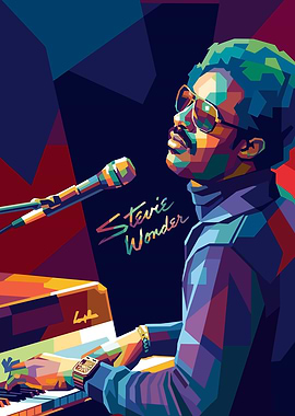 Stevie Wonder Playing Piano