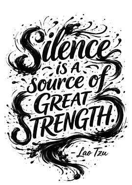 Silence is a Source of Great Strength Quote