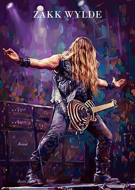 Zakk Wylde Live Performance Painting