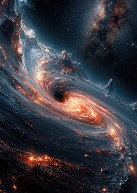 Cosmic Black Hole Swirl