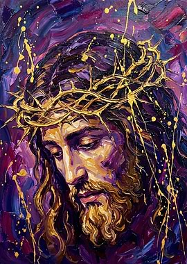Jesus Christ Crown of Thorns Painting
