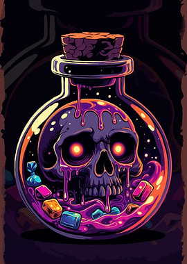 Skull Potion with Candy