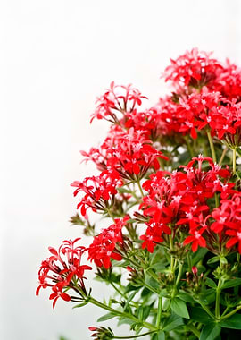 Vibrant Red Pentas Flowers