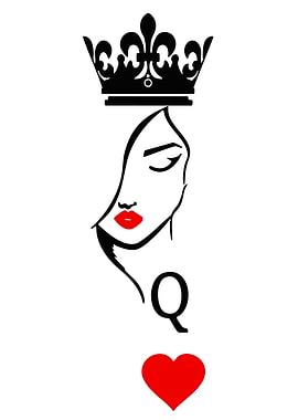 Queen of Hearts Playing Card