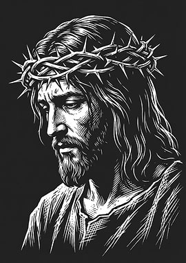 Jesus Christ with Crown of Thorns