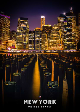 New York City Skyline at Night