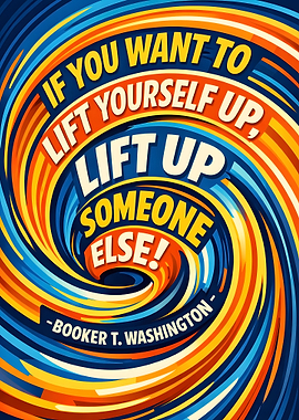 Inspirational Quote with Swirling Background