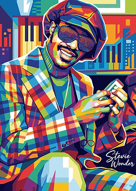 Stevie Wonder Pop Art Portrait