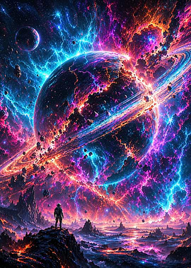 Astronaut Gazes at Cosmic Phenomenon