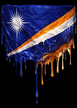 Dripping Marshall Islands Flag