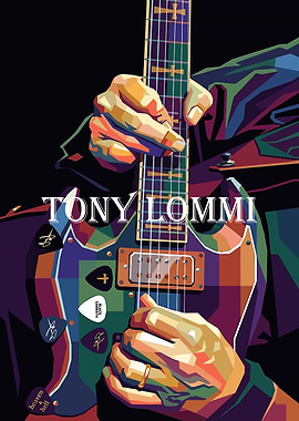 Tony Lommi Guitarist Pop Art