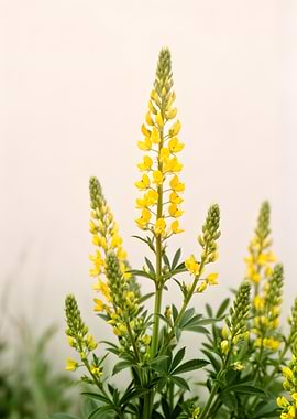 Yellow Lupine Flowers in Bloom