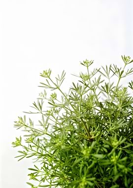 Green Plant with Small White Flowers