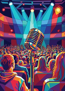 Concert Microphone and Audience