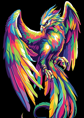 The Neon Garuda Pop Art Portrait