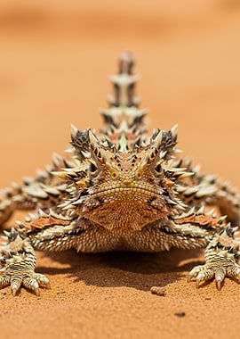 Thorny Devil Lizard on Sand