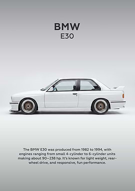 White BMW E30 Coupe