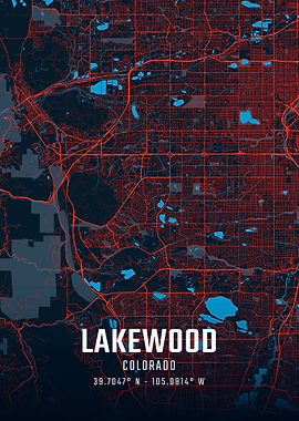 Lakewood Colorado City Map