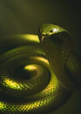 Green Cobra Snake