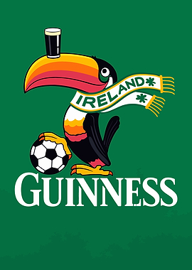Guinness Toucan with Soccer Ball and Scarf