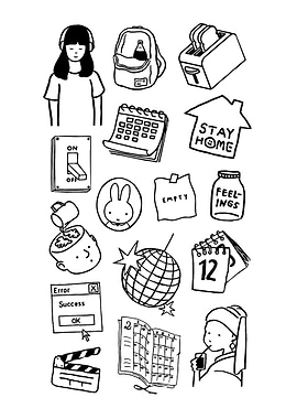 Cute Doodle Sticker Collection
