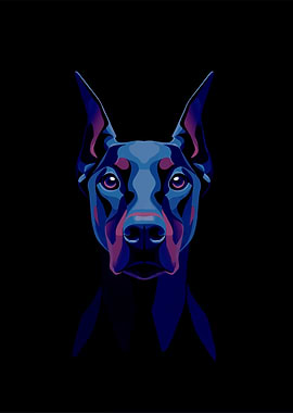 Doberman Dog Portrait