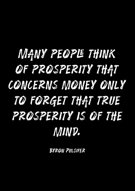 Quote about true prosperity