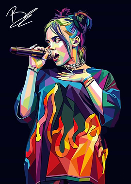 Billie Eilish Pop Art Portrait