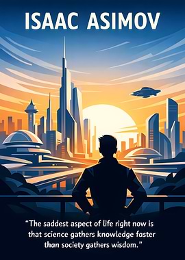 Isaac Asimov Futuristic City Quote