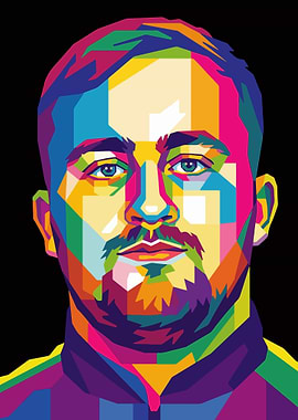 Colorful Pop Art Portrait of Luke Littler