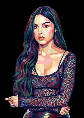 Pop Art Portrait of Olivia Rodrigo