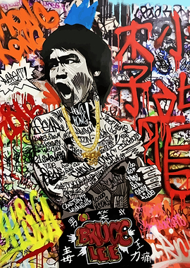 Bruce Lee Graffiti Art