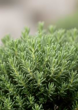Close-up of Green Rosemary Plant