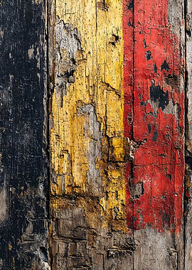 Rustic Belgium Flag Wood Texture