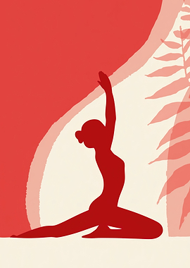 Silhouette of a Woman in Yoga Pose