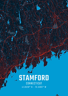 Stamford Connecticut City Map