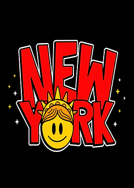 New York Smiley Face Statue of Liberty