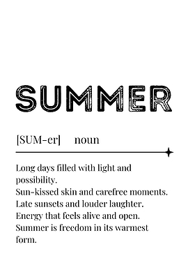Summer Definition Poster