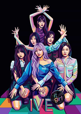 IVE K-Pop Group Pop Art