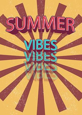 Summer Vibes Retro Poster