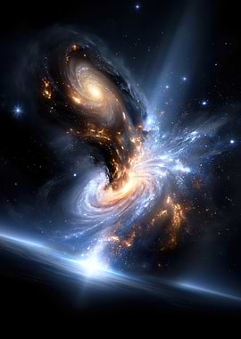 Cosmic Collision of Galaxies