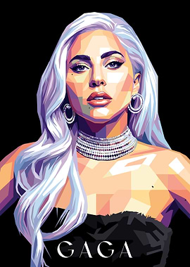Lady Gaga Pop Art Portrait