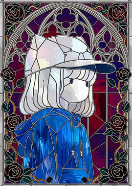 Stained Glass Anime Character Portrait