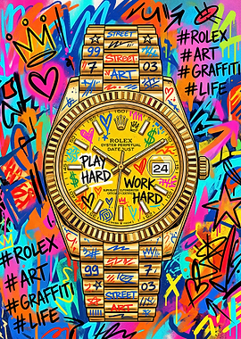 Graffiti Rolex Watch