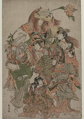 Group of Women in Traditional Japanese Attire