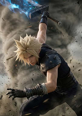 Cloud Strife with Buster Sword