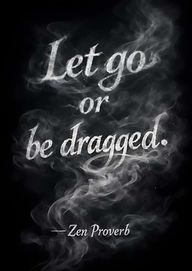Let Go or Be Dragged Zen Proverb