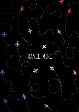 Travel More Airplane Doodles